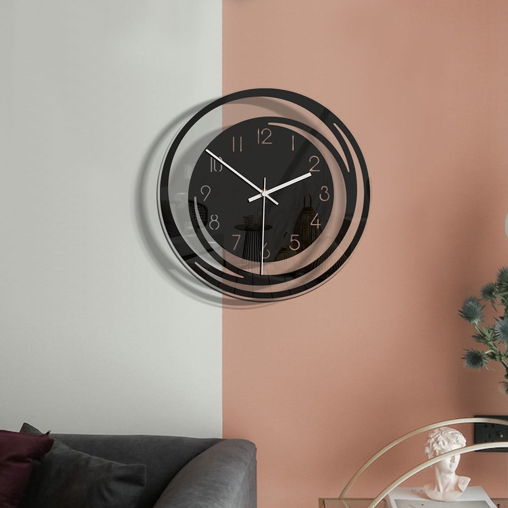 Creative 30cm Acrylic Wall Clock | Modern Design Living Room & Bedroom Decoration | Minimalist Nordic Style Silent Wall Clock