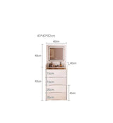 European Luxury Dresser with Inbuilt Light & Stool High Quality MDF, Unique Design, Easy to Assemble| 4 Drawers | 40x40x82cm