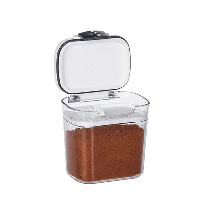 4pcs Airtight Storage Containers with Spoons | Durable Kitchen Storage Set | 4.6L, 2.7L, 1.3L, 0.35L | ABS + AS Material