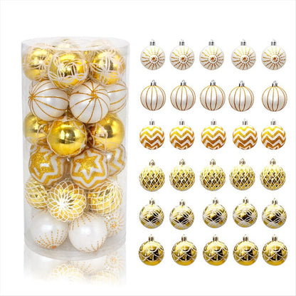 30Pcs Christmas Ball Hanging Pendants | Round Xmas Ornaments | Festive Christmas Tree Decorations