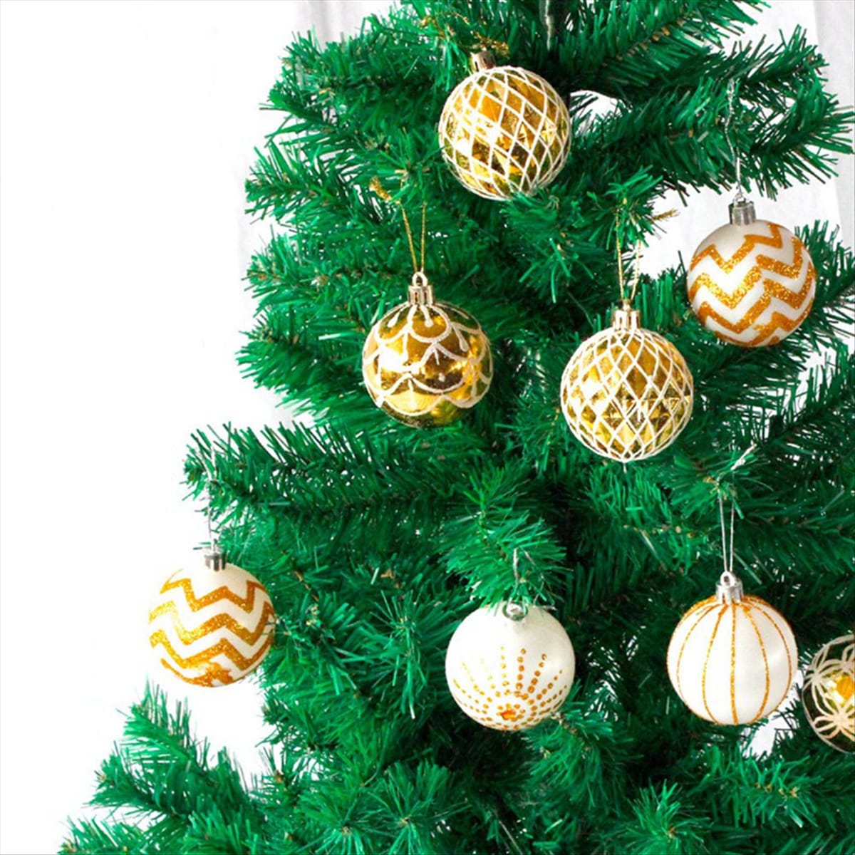 30Pcs Christmas Ball Hanging Pendants | Round Xmas Ornaments | Festive Christmas Tree Decorations