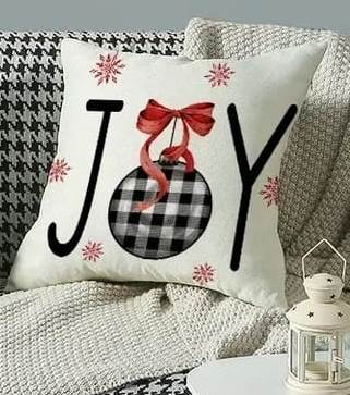 1pc Santa Claus Printed Christmas Cushion Cover | 45x45cm Festive Pillow Case | Holiday Home Decor