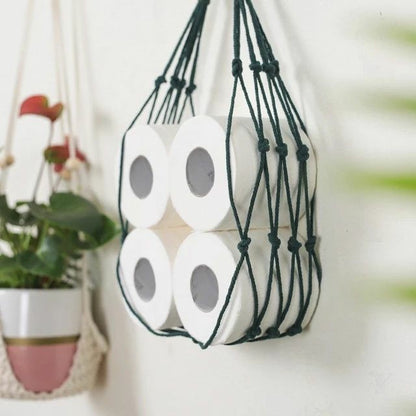 Nordic-Style Hanging Cotton Rope Roll Paper Holder