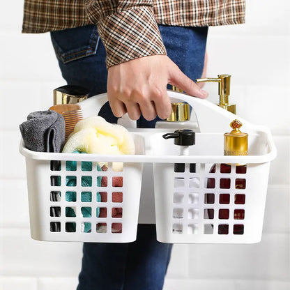 Plastic Shower Caddy Basket with Handle | Cleaning Supply Organizer