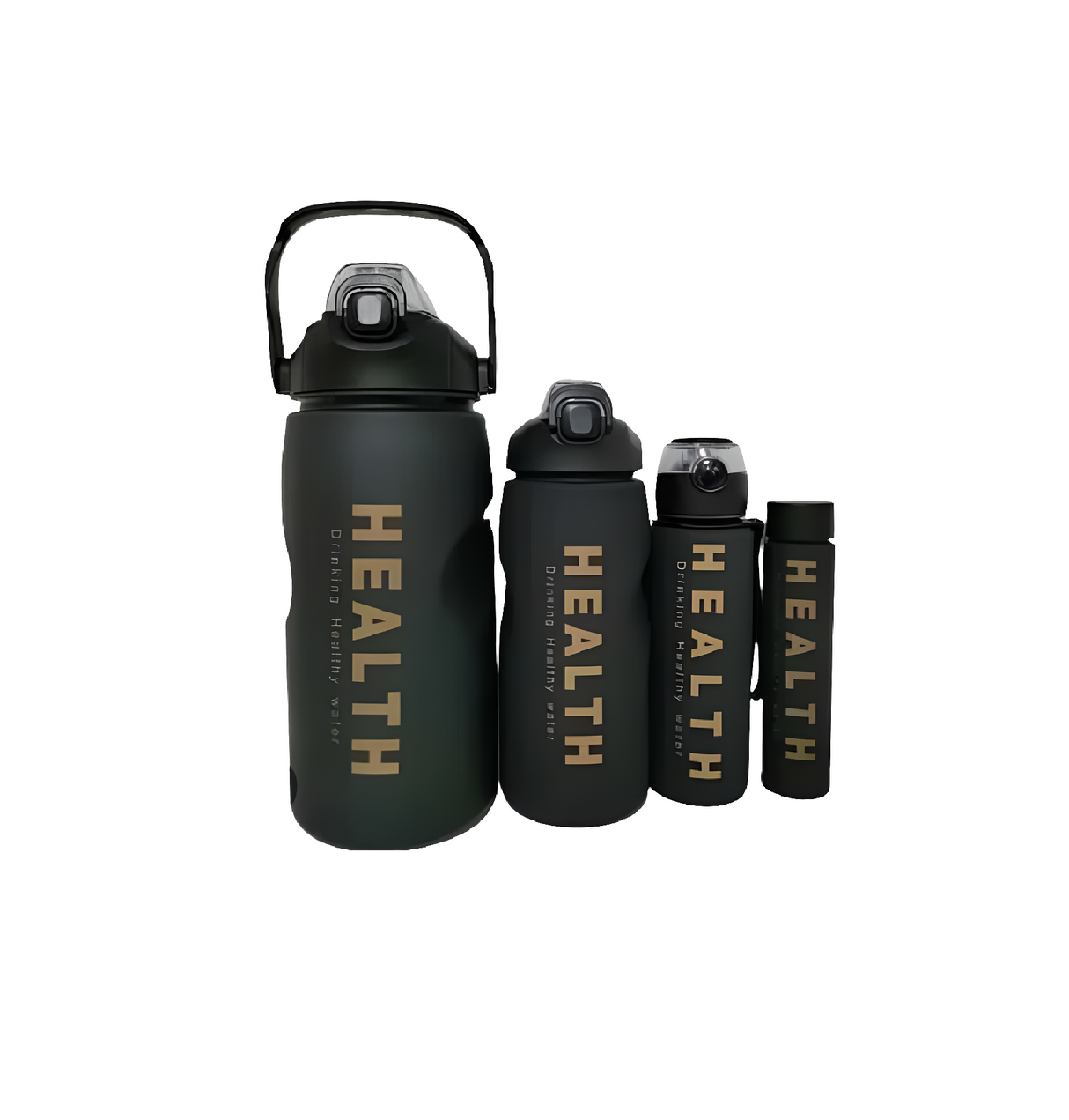 Multifunctional 4in1  Plastic Water Bottle 1600ml /800ml/300ml Capacity| Portable & Lightweight Travel Water Bottle Drinkware