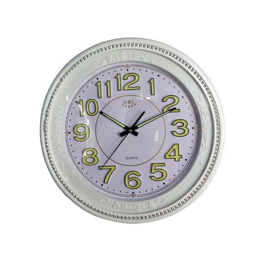 UBL  High Quality Low Light Illuminating 42cm Wall Clock| Home Living Room Bedroom Kitchen Indoor Decor