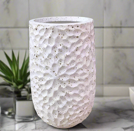 Furaha Finds Inspirational Concrete Flower Pot  36cm x 22cm x 22cm creative indoor & outdoor planter with drainage hole,perfect for home and garden decor.