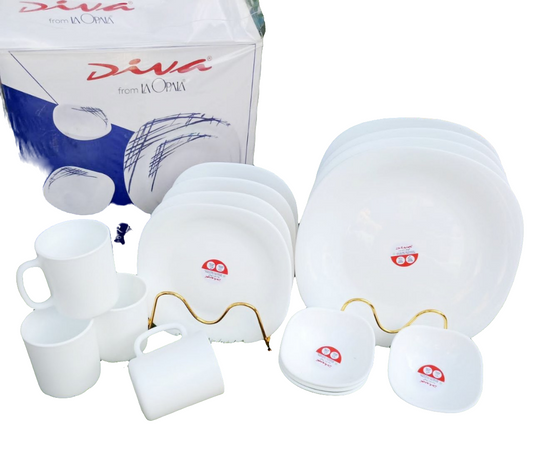 39pcs Quadra Dinner set White plain