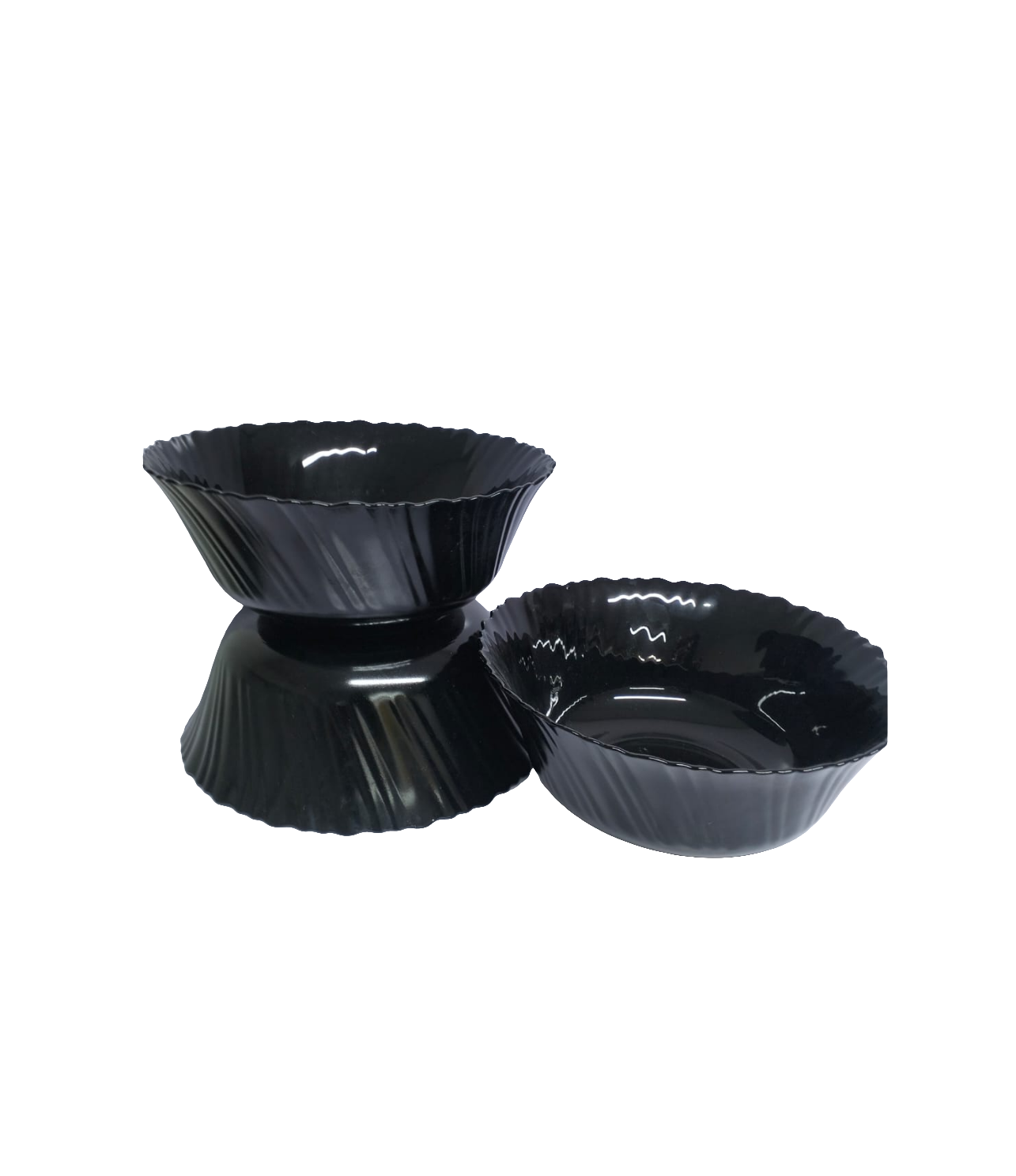 Set of 3 Black Serving Bowls|  Elegant and Durable Dinnerware for Serving Food