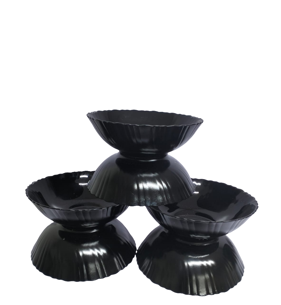 Set of 6 Black Soup Bowls  | Elegant and Durable Dinnerware for Soups, Stews, and Noodles