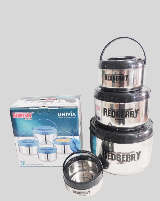 Premium Range of Stainless Steel Insulated Hotpot - UNIVIA 4pcs Set