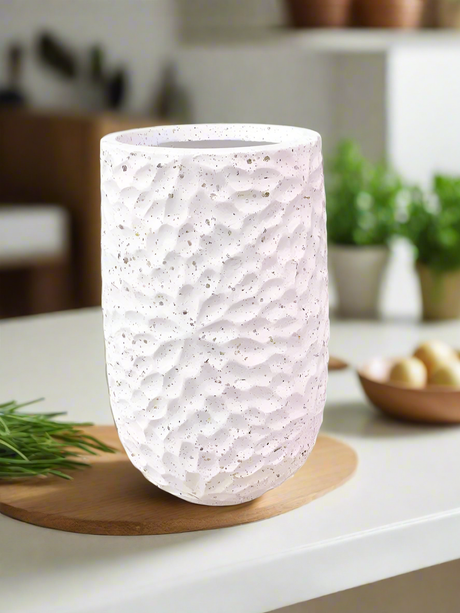 Furaha Finds Inspirational Concrete Flower Pot  36cm x 22cm x 22cm creative indoor & outdoor planter with drainage hole,perfect for home and garden decor.