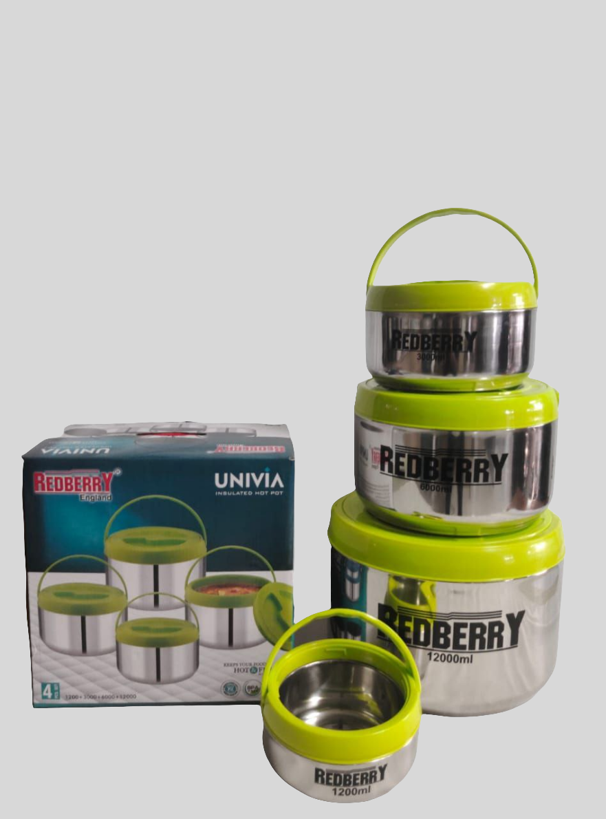 Premium Range of Stainless Steel Insulated Hotpot - UNIVIA 4pcs Set