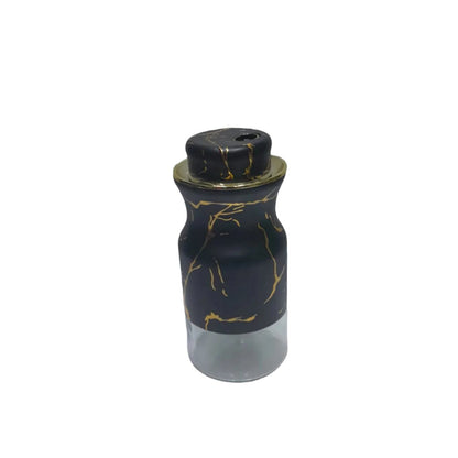 Marble Salt Shaker |  Elegant Black and White Spice Dispenser for Kitchen or Dining Table