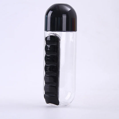 Pill Organizer Water Bottle | 2-in-1 Multifunctional Water Bottle with 7-Day Pill Storage | Available in 5 Colors