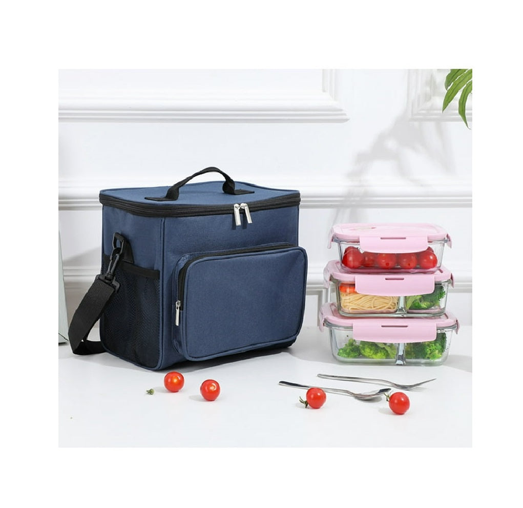 Insulated Lunch Bags | Thermal Lunch Tote for Food Storage and Freshness | Office Work School Insulated Lunch Bags, Black, Navy Blue