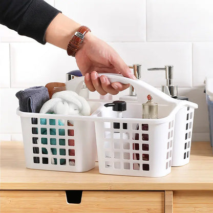 Plastic Shower Caddy Basket with Handle | Cleaning Supply Organizer