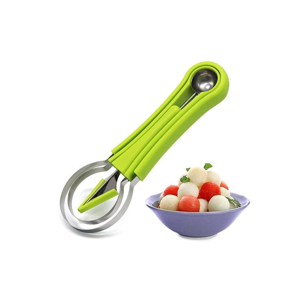 High Quality Stainless Steel DIG Fruit Kit 3in1 | Melon Baller Scoop, Watermelon Cutter, Fruit Carving Tools