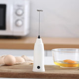 Electric Frother | Stainless Steel Handheld Mixer for Milk, Coffee & Eggs | Battery Powered Portable Mini Beater