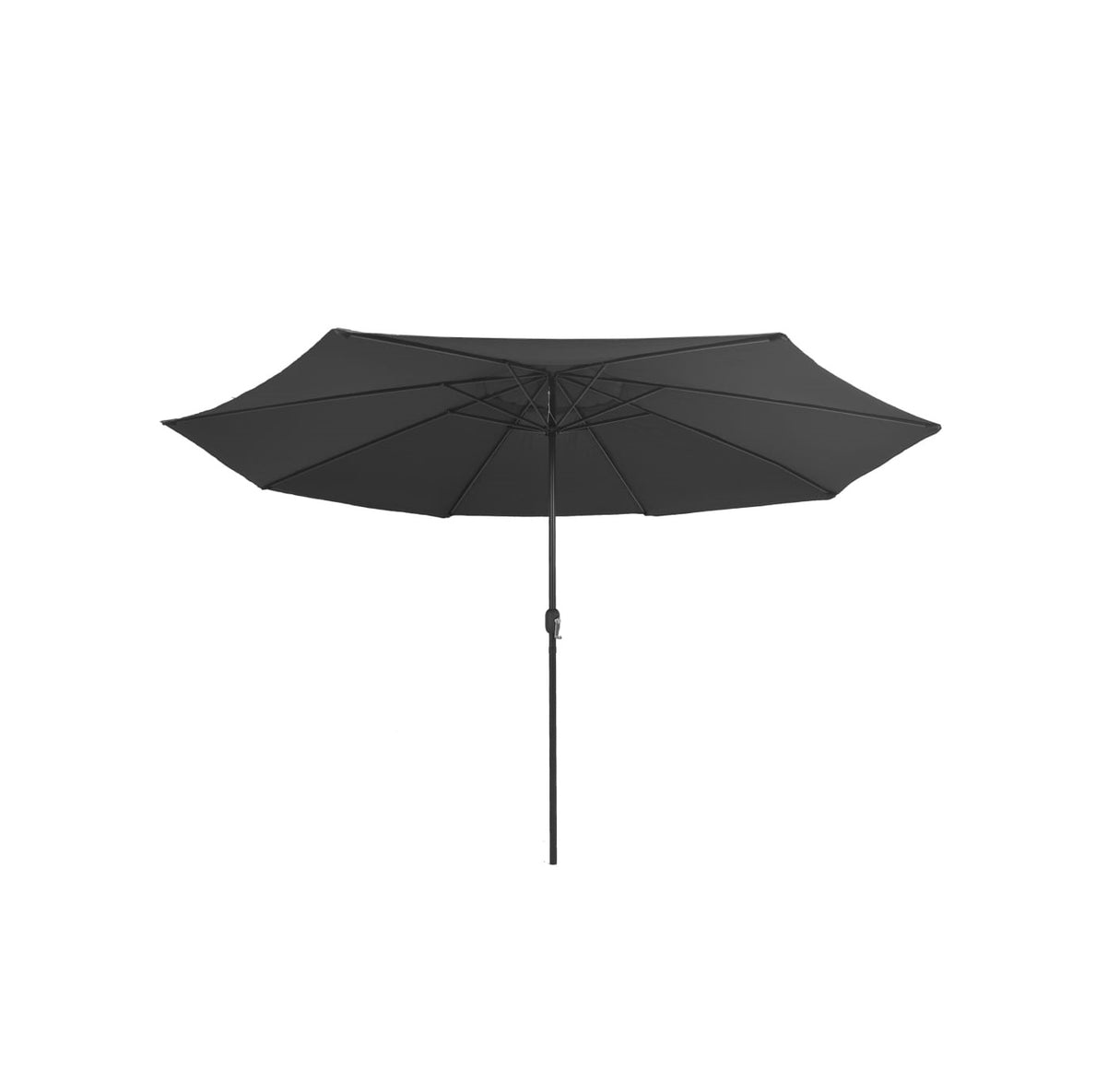 Grey Outdoor Umbrella with Base | Large Patio Sunshade | 390 cm x 247 cm