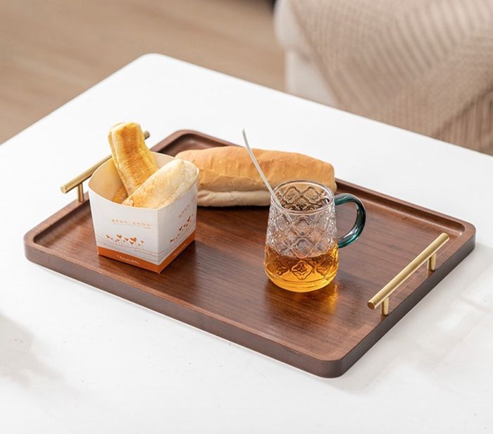 EcoFriendly 3 PieceBamboo Serving Tray Set | Versatile Wooden Trays for Serving or Display (Brown)