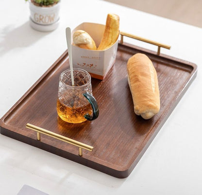 EcoFriendly 3 PieceBamboo Serving Tray Set | Versatile Wooden Trays for Serving or Display (Brown)