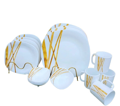 39pcs Quadra Dinner set Golden Shades