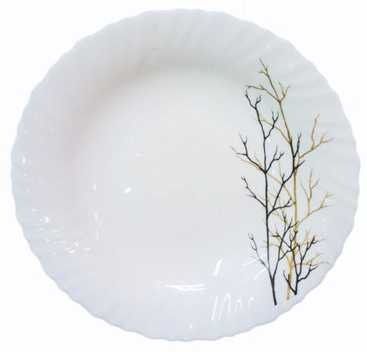 36pcs 9" Classique Soup Plates | Golden Fall Design, Elegant Porcelain Soup Plates for Dining