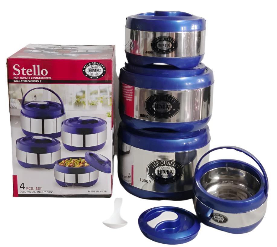 Stainless Steel Insulated Hotpot | Stello Jumbo 4-Piece Set | Premium Food Storage & Serving Containers