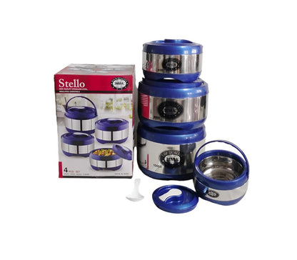 Stainless Steel Insulated Hotpot | Stello Jumbo 4-Piece Set | Premium Food Storage & Serving Containers