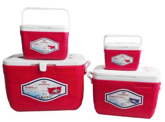 Plastic Insulated Ice Box Set | 4 Pcs | 6L, 14L, 32L, 60L | Durable Cooler for Camping, Travel, and Outdoor Use