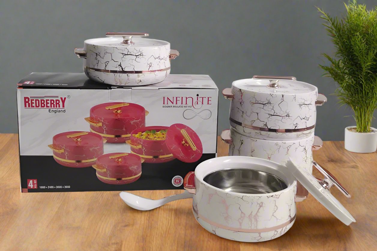 Redberry Plastic Designer Hotpot - "Infinite" 4pcs Set