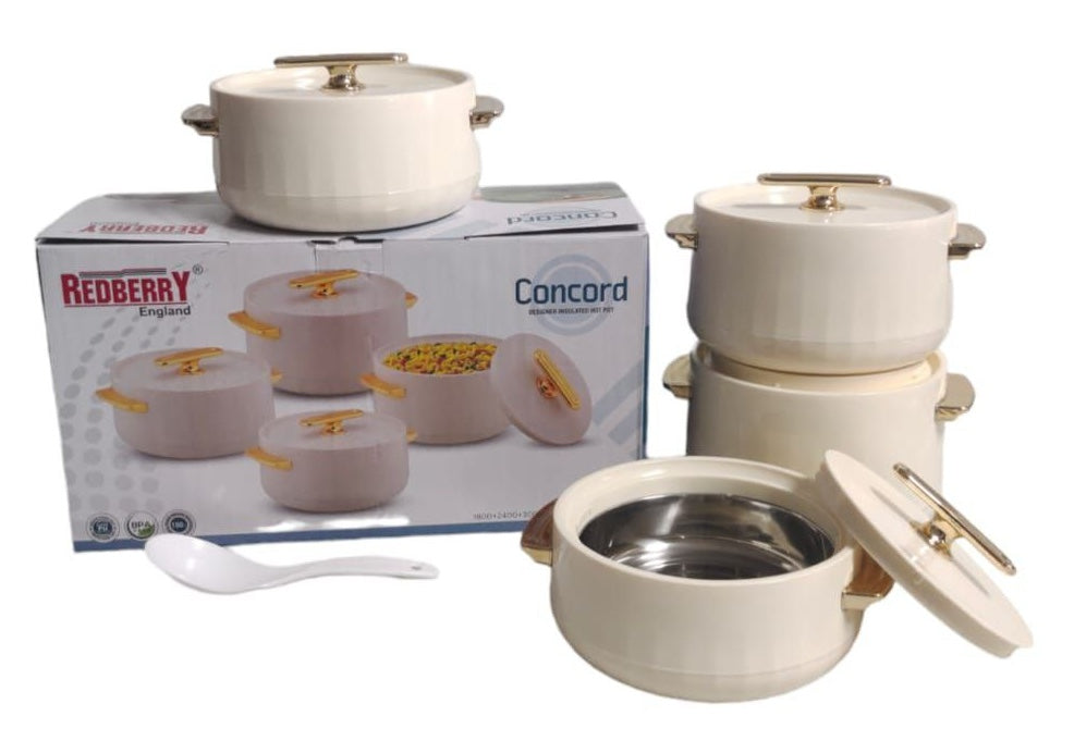 Redberry Plastic Designer Hotpot - "Concord" 4pcs Set