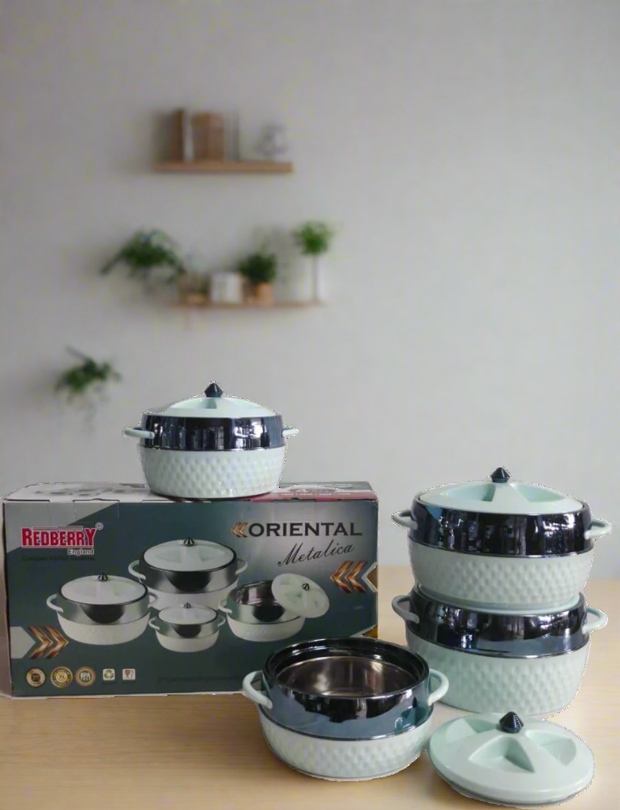 Redberry Plastic Hotpot - "Oriental" 4pcs Set