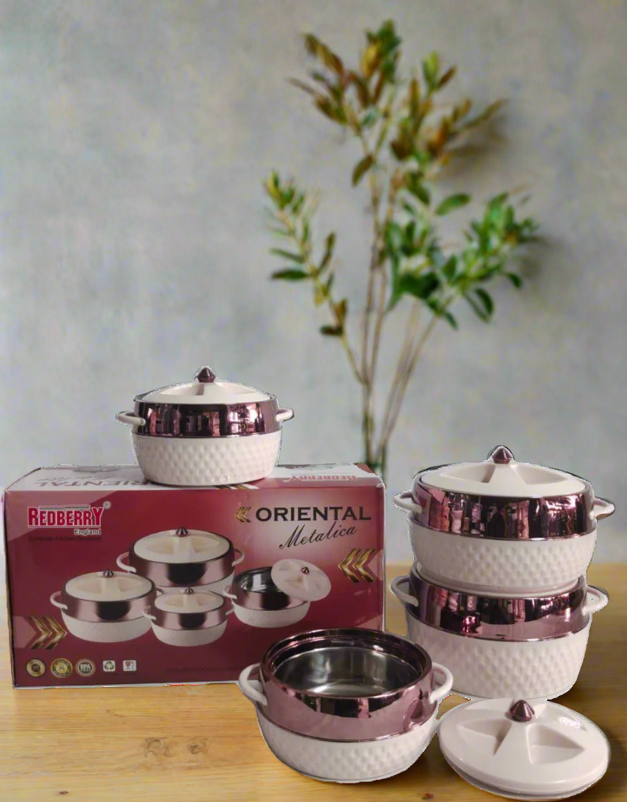 Redberry Plastic Hotpot - "Oriental" 4pcs Set