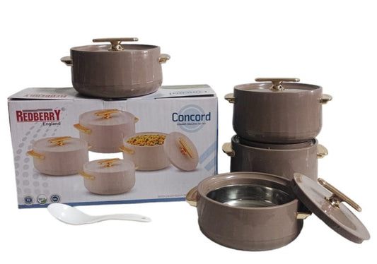 Redberry Plastic Designer Hotpot - "Concord" 4pcs Set