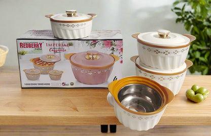 Redberry Plastic Designer Hotpot - "Imperial" 4pcs Set