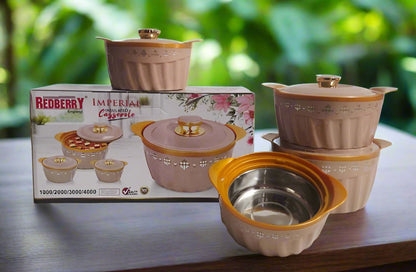 Redberry Plastic Designer Hotpot - "Imperial" 4pcs Set