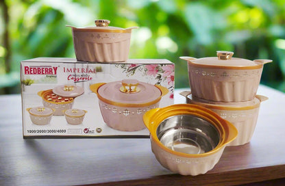 Redberry Plastic Designer Hotpot - "Imperial" 4pcs Set