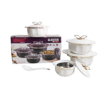 Redberry Plastic Designer Hotpot - "Gloster" 4pcs Set