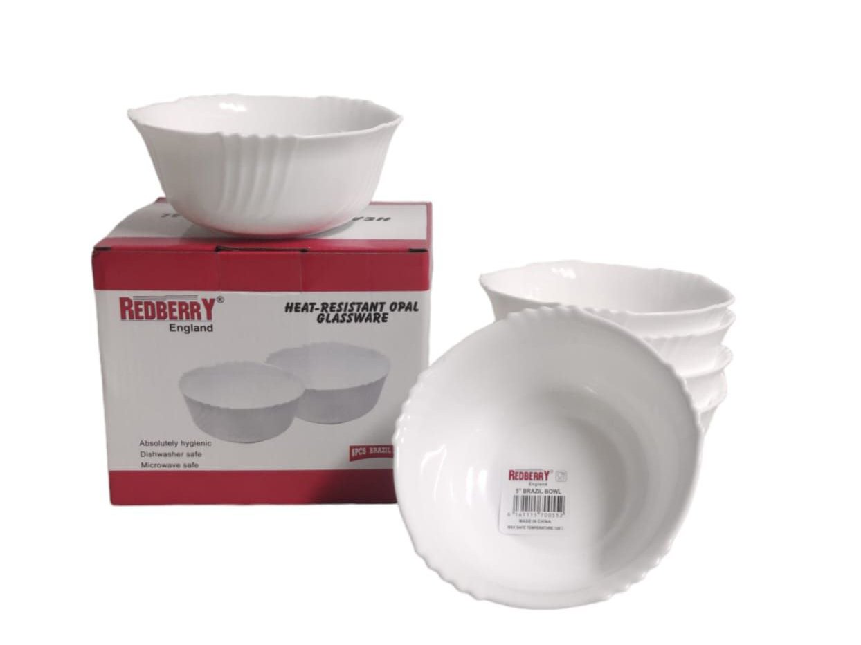 Redberry Opalware - 5.5" Brazil Bowl (Plain)