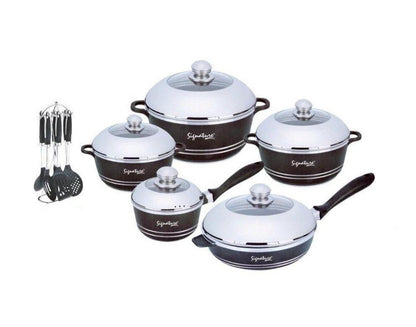 21 Piece Imperial Nonstick Cookware Set | Durable Nonstick Coating | Ergonomic Design & Even Heat Distribution | Versatile Cooking Essentials