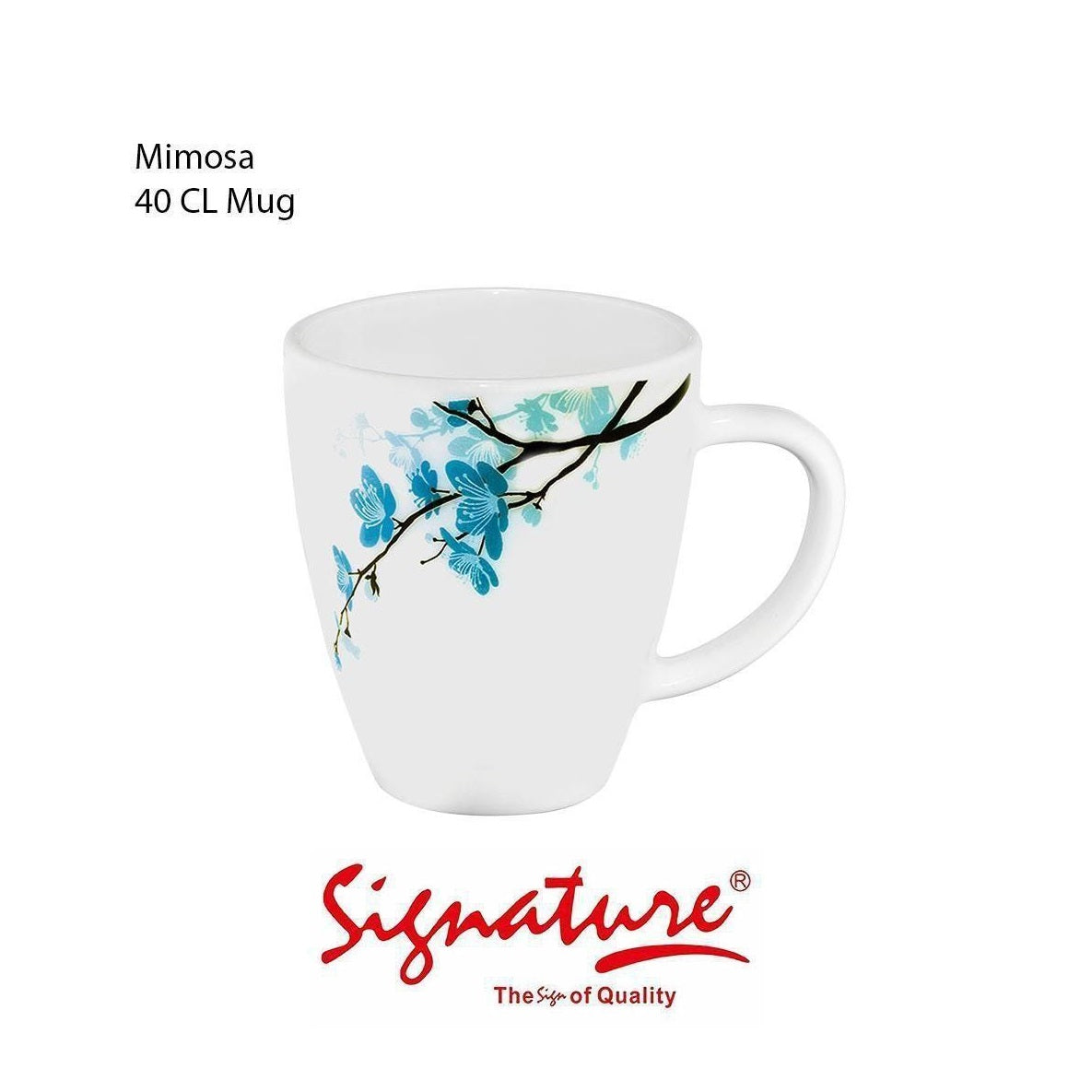 Signature 40 cl Glass Mugs (400ml) | Mimosa | Elegant and Durable Mugs for All Beverages