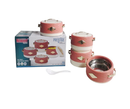 Redberry Premium Range Plastic Designer Hotpot "Prestige" | 4 Piece Set (1800ml, 2400ml, 3000ml, 3600ml)