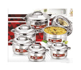 6 Piece Victoria Premium Stainless Steel Hotpots Set (1500ml, 2500ml, 3500ml, 5000ml, 7500ml, 10000ml)