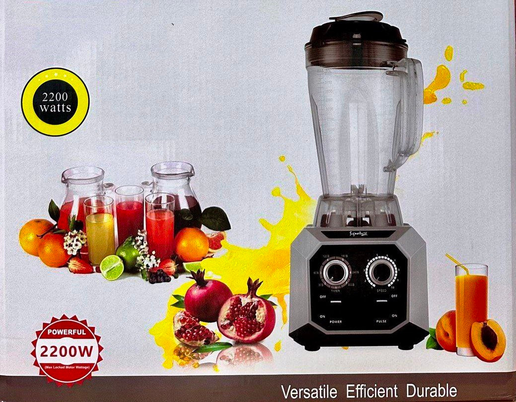 Signature 2200W Powerful Electric Commercial Blender | 3.0L Jar | High Performance for Smoothies & Food Prep