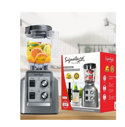 Signature Professional 1800W Commercial Blender | 2.0L & 800ml Jars | Powerful Motor for Smoothies & Food Prep