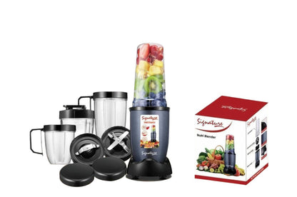 Nutri Blender 900W | 10 Piece Set with 6 Leaf Stainless Steel Blades | Ideal for Shakes, Smoothies & Juices