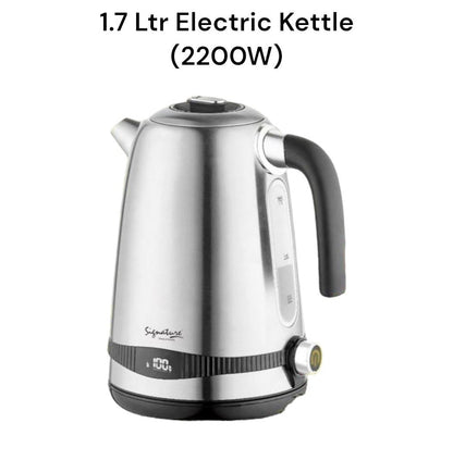 Stainless Steel 1.7L Electric Kettle | 2200W High Power Quick Boiling | Durable & Efficient Design