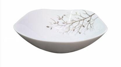 Signature 24 Piece 8" Quadra Square Serving Bowls | Autumn Design | 200mm Elegant Serving Set